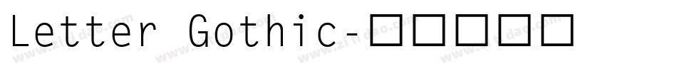 Letter Gothic字体转换